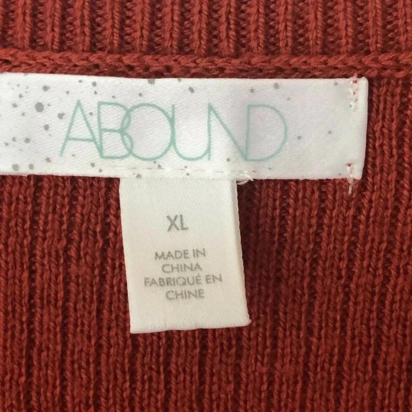 Abound Nordstrom Womens V Neck Red Sweater Size XL NWOT - Picture 5 of 9